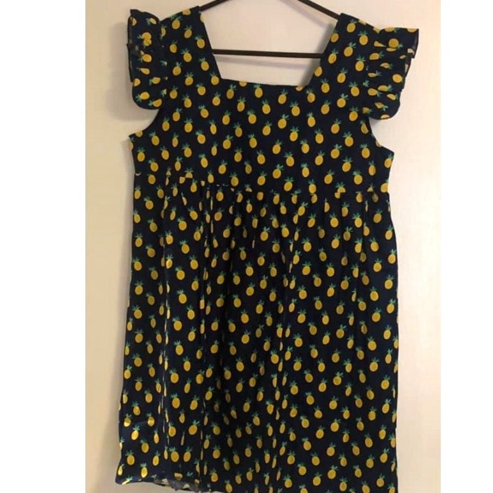 Mini - Dress | Lemonade Lemon & Navy Sleeveless | Above Knee | Summer Sundress